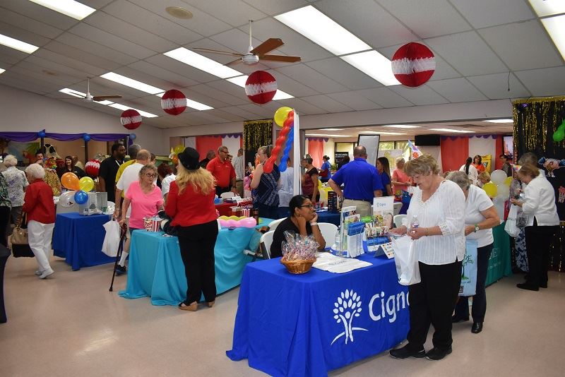 Vendors Set up in the Senior Center