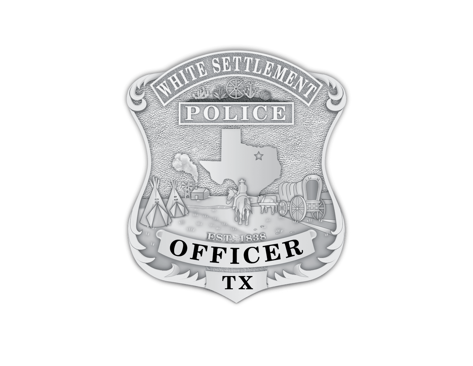 Silver Police Officer Badge