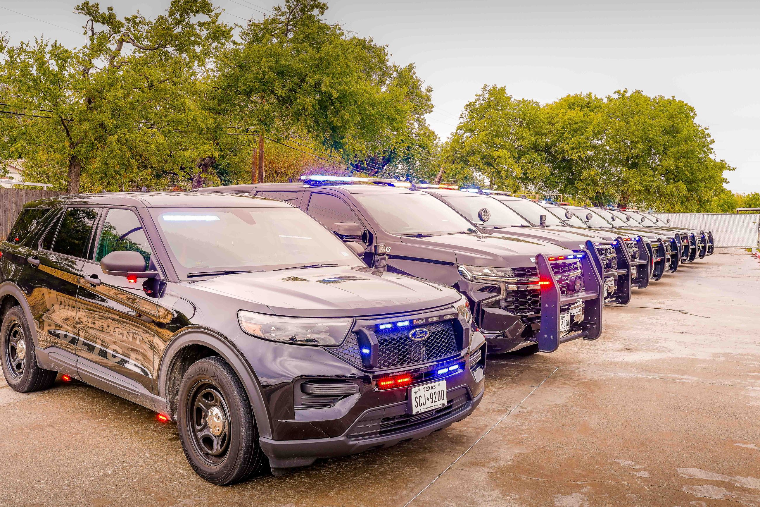 Row of Police Cars