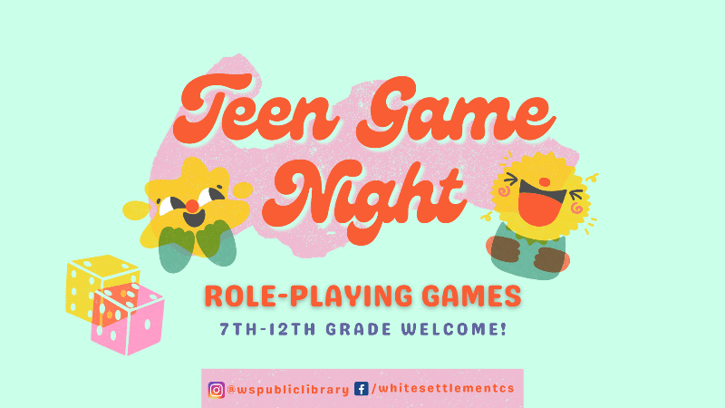 Teen Game Night 1.8.2024 / Role-playing games