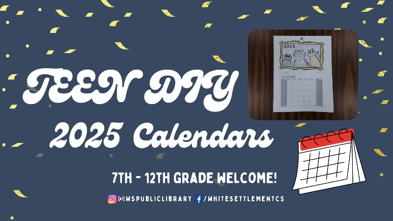 Teen DIY 12.30.2024: 2025 Calendars