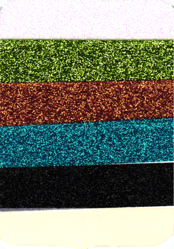 Art card with decorative glitter tape