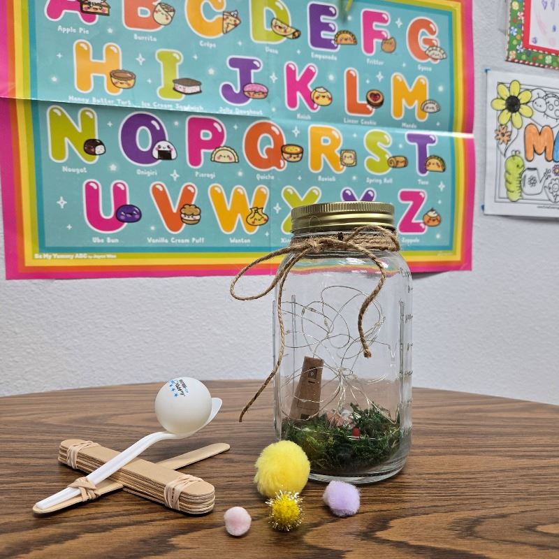 Homeschool Craft Time Crafts Sept & Oct 2025: Catapults & Firefly Garden Jars