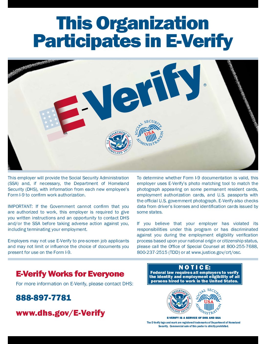this organization participates in e-verify
