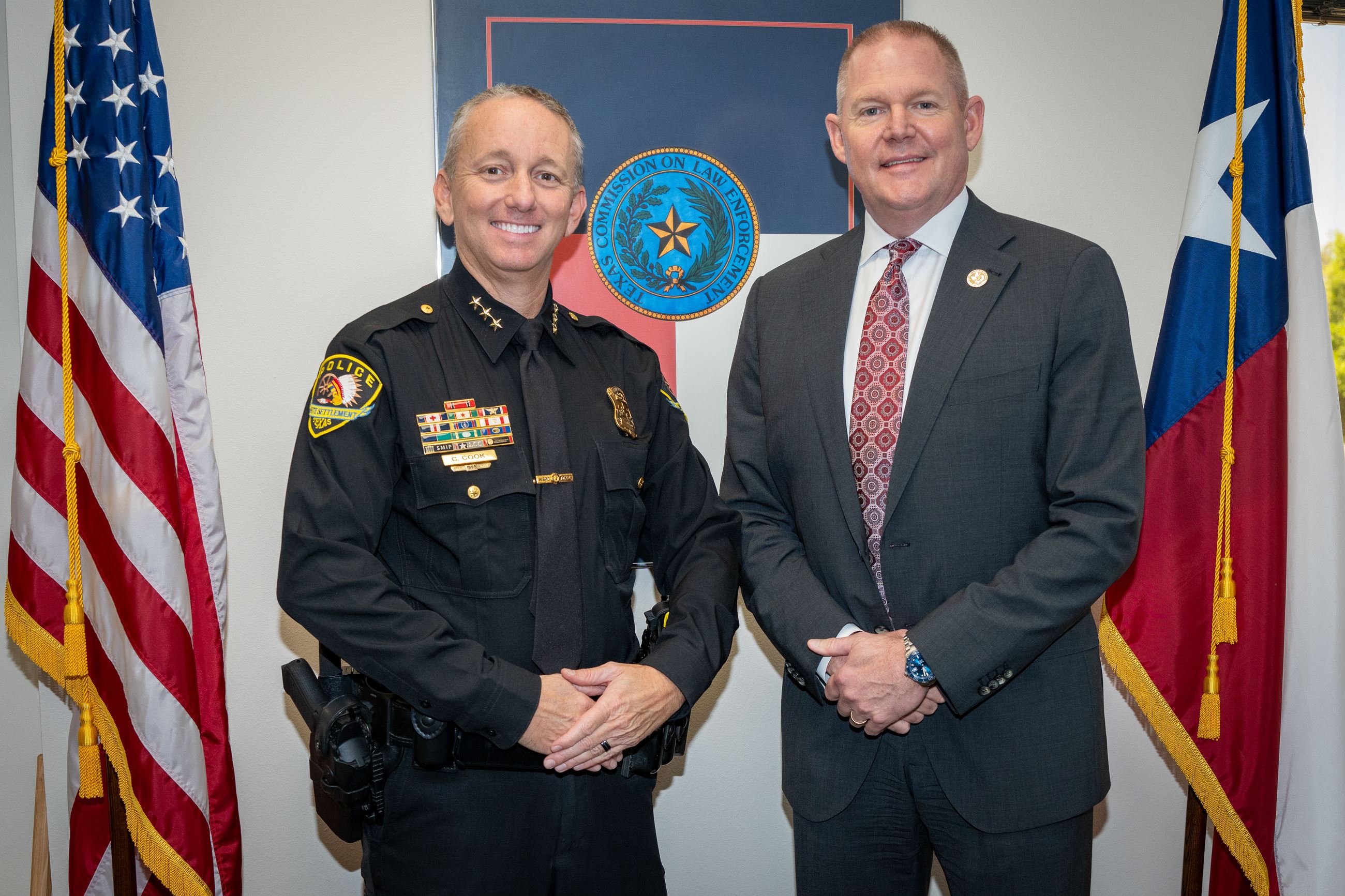 TCOLE Director Stevens and Chief Cook